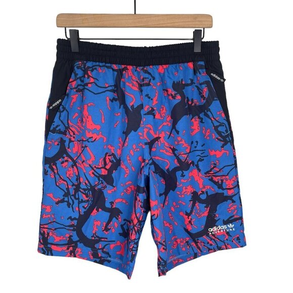 Adidas Shorts Mens Medium NWT Abstract Archive Print Streetwear Retro Basketball - Picture 1 of 7